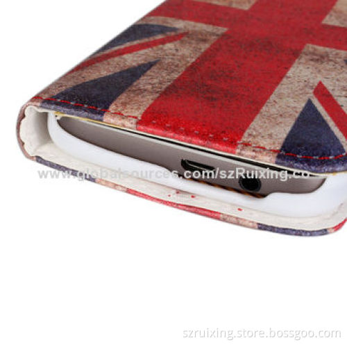 New 2-in-1 PU Leather Phone Case for HTC M8, with UK Flag Image and Stand Function